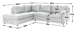 Habitat Florence Leather Left Hand Corner Chaise Sofa - Tan -Habitat Furni Sales 9578746 R E001