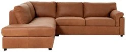 Habitat Florence Leather Left Hand Corner Chaise Sofa - Tan -Habitat Furni Sales 9578746 R Z002A