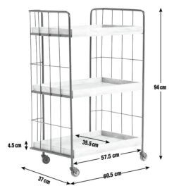 Habitat Kai Wood Drinks Trolley - Black & Mango -Habitat Furni Sales 9579271 R E001