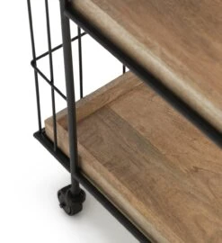 Habitat Kai Wood Drinks Trolley - Black & Mango -Habitat Furni Sales 9579271 R Z004A