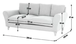 Habitat Carrie Fabric 3 Seater Sofa - Graphite -Habitat Furni Sales 9579879 R E001