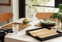 Habitat Set Of 4 Wooden Placemats With Tray 4 Habitat Set Of 4 Wooden Placemats With Tray -Habitat Furni Sales 9581317 R Z002C