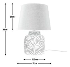 Habitat Lynx Brush Stroke Ceramic Table Lamp - Black & White -Habitat Furni Sales 9585289 R E001