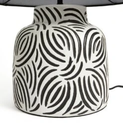 Habitat Lynx Brush Stroke Ceramic Table Lamp - Black & White -Habitat Furni Sales 9585289 R Z003A