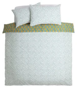 Habitat Sunburst Geo Green & Mustard Bedding Set - Single -Habitat Furni Sales 9588042 R Z004A