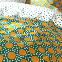 Habitat Sunburst Geo Green & Mustard Bedding Set - Single -Habitat Furni Sales 9588042 R Z005A