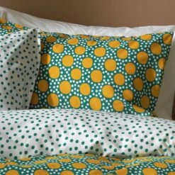 Habitat Sunburst Geo Green & Mustard Bedding Set - Single -Habitat Furni Sales 9588042 R Z006A