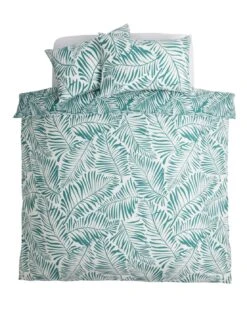Habitat Abstract Green Leaf & White Bedding Set - Single -Habitat Furni Sales 9593226 R Z002A