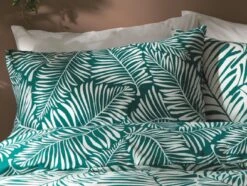 Habitat Abstract Green Leaf & White Bedding Set - Single -Habitat Furni Sales 9593226 R Z003C