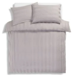 Habitat Cotton 400TC Sateen Stripe Grey Bedding Set - Double -Habitat Furni Sales 9595145 R Z002A