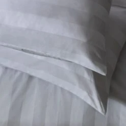 Habitat Cotton 400TC Sateen Stripe Grey Bedding Set - Double -Habitat Furni Sales 9595145 R Z003A