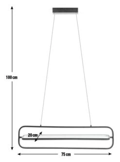 Habitat Metal LED Bar Pendant Light - Black 2 Habitat Metal LED Bar Pendant Light - Black -Habitat Furni Sales 9597428 R E001