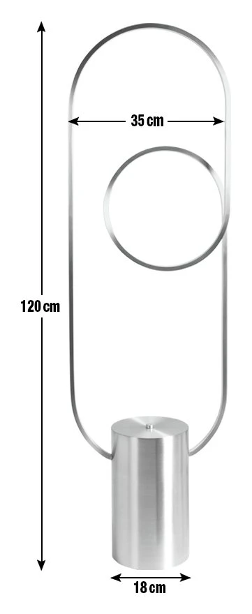 Habitat Pill LED Floor Lamp - Brushed Chrome Habitat Pill LED Floor Lamp - Brushed Chrome -Habitat Furni Sales 9597806 R E001