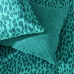 Habitat Emerald Brush Strokes Green Bedding Set - Single -Habitat Furni Sales 9602382 R Z003A