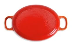 Habitat 2.4Litre Oval Cast Iron Casserole Dish - Orange -Habitat Furni Sales 9606766 R Z004A