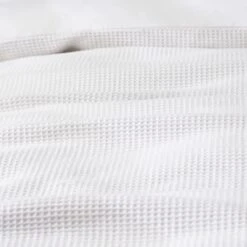 Habitat Cotton Waffle Plain White Bedding Set - Single -Habitat Furni Sales 9607064 R Z005A