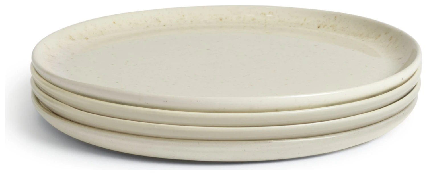 Habitat Evora 4 Piece Stoneware Side Plates - Natural Habitat Evora 4 Piece Stoneware Side Plates - Natural -Habitat Furni Sales 9607370 R Z001A