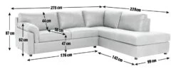 Habitat Florence LeatherRight Hand Corner Chaise Sofa - Tan -Habitat Furni Sales 9611586 R E001