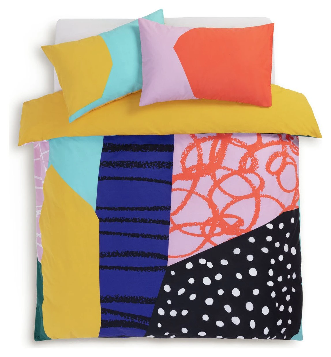 Habitat Panel Print Multicolour Bedding Set - Single Habitat Panel Print Multicolour Bedding Set - Single -Habitat Furni Sales 9613656 R Z002A