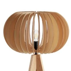 Habitat Achille Ash Wooden Tripod Floor Lamp - Oak -Habitat Furni Sales 9615489 R Z005A