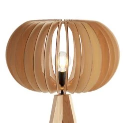 Habitat Achille Ash Wooden Tripod Floor Lamp - Oak -Habitat Furni Sales 9615489 R Z006A