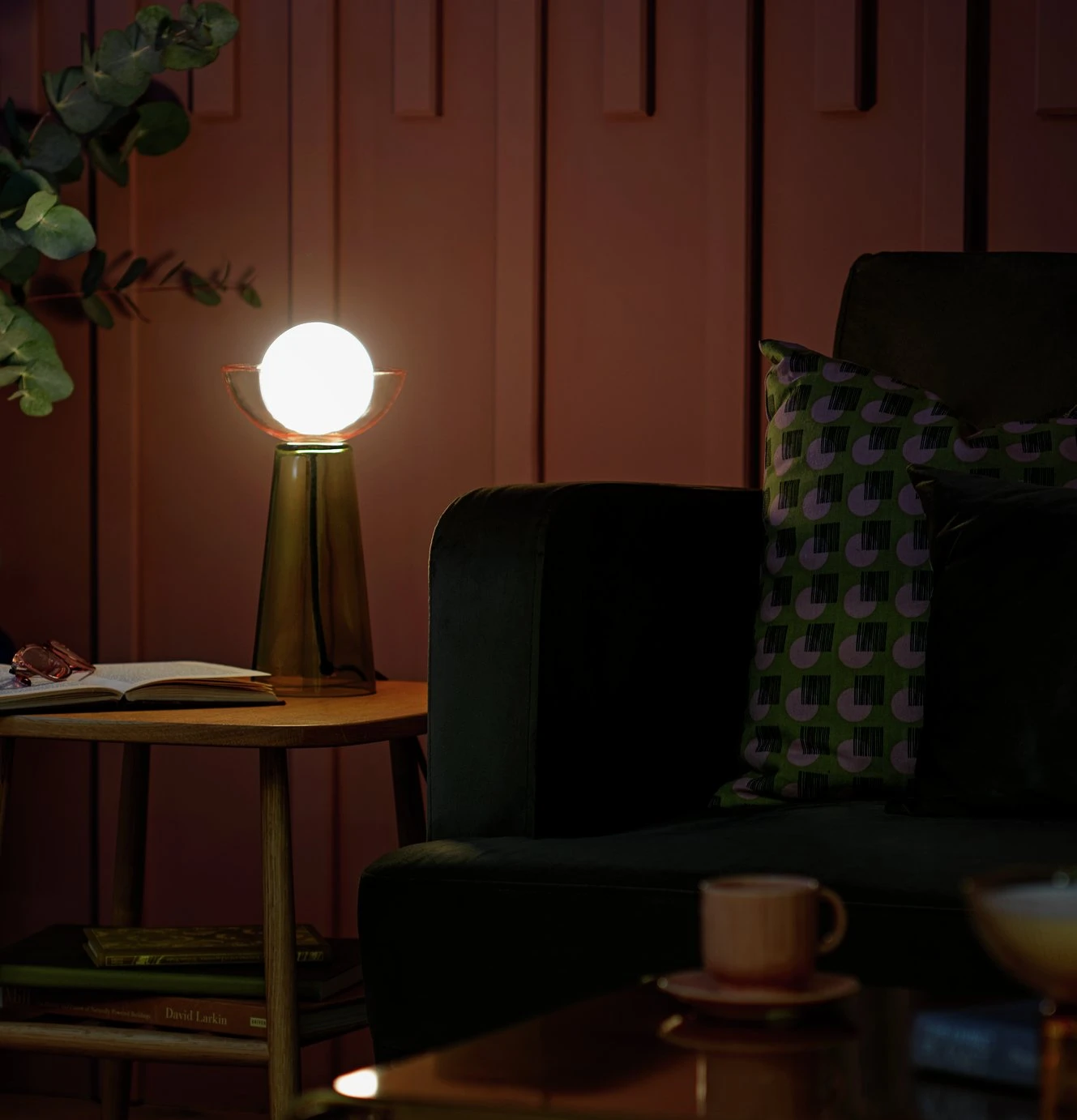 Habitat Pictor Tinted Glass Table Lamp - Green Habitat Pictor Tinted Glass Table Lamp - Green -Habitat Furni Sales 9619588 R Z001A