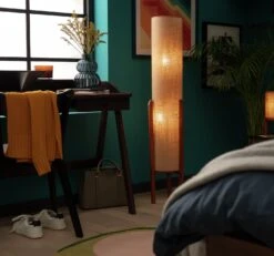 Habitat Arbaa Woven Column Floor Lamp - Natural -Habitat Furni Sales 9622939 R Z002C