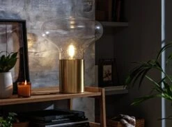 Habitat Marlow Glass Table Lamp - Gold -Habitat Furni Sales 9622977 R Z002C