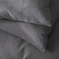Habitat Cotton Waffle Plain Charcoal Bedding Set - Single -Habitat Furni Sales 9625211 R Z003A