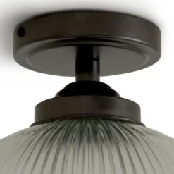 Habitat Eumee Pressed Glass Flush To Ceiling Light - Clear -Habitat Furni Sales 9628672 R Z003A
