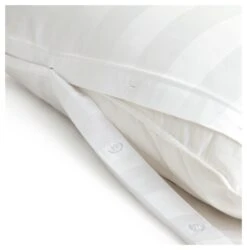Habitat Cotton 400TC Sateen Stripe White Bedding Set -Double -Habitat Furni Sales 9648030 R Z004A