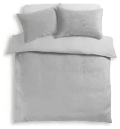Habitat Pinsonic Velvet Plain Grey Bedding Set - Double -Habitat Furni Sales 9649338 R Z002A