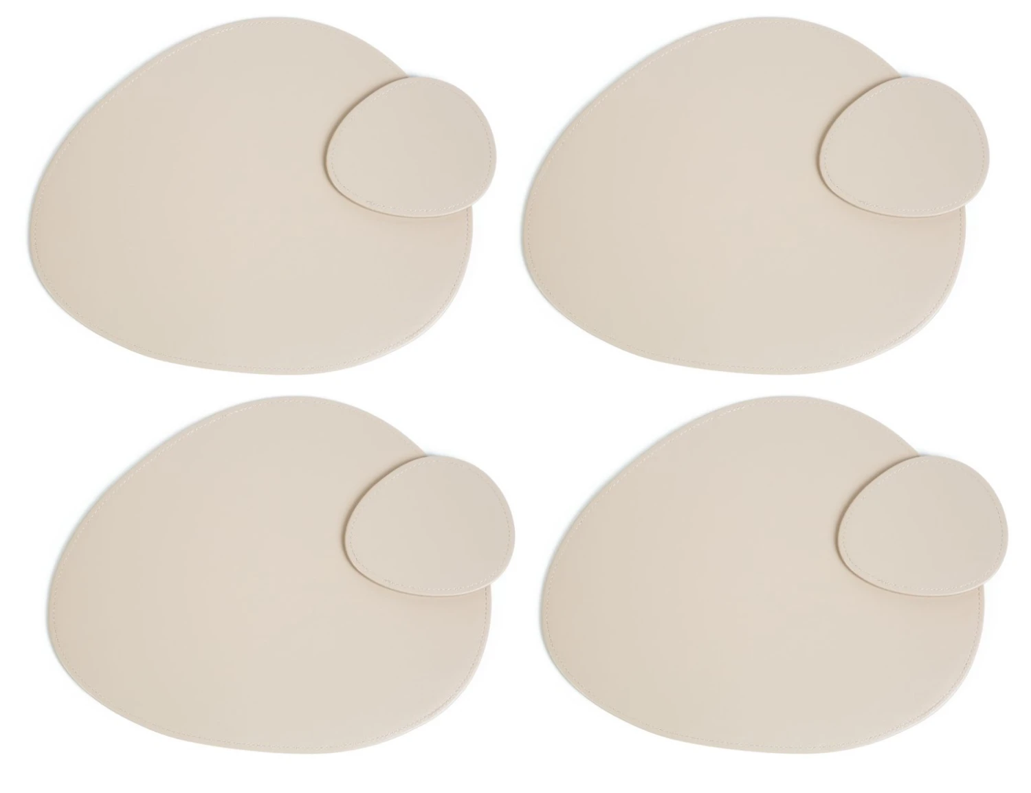 Habitat Set of 4 Faux Leather Pebble Placemats and Coasters Habitat Set Of 4 Faux Leather Pebble Placemats And Coasters -Habitat Furni Sales 9652923 R Z001A