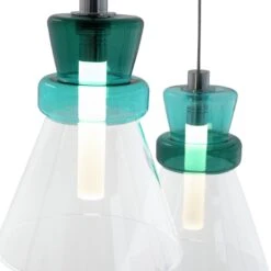 Habitat Vivian Glass 3 Light LED Ceiling Light - Green -Habitat Furni Sales 9656125 R Z002A