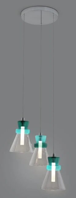 Habitat Vivian Glass 3 Light LED Ceiling Light - Green -Habitat Furni Sales 9656125 R Z002C